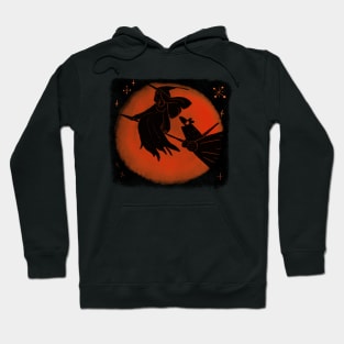 Opossum Witch Night Flight Hoodie